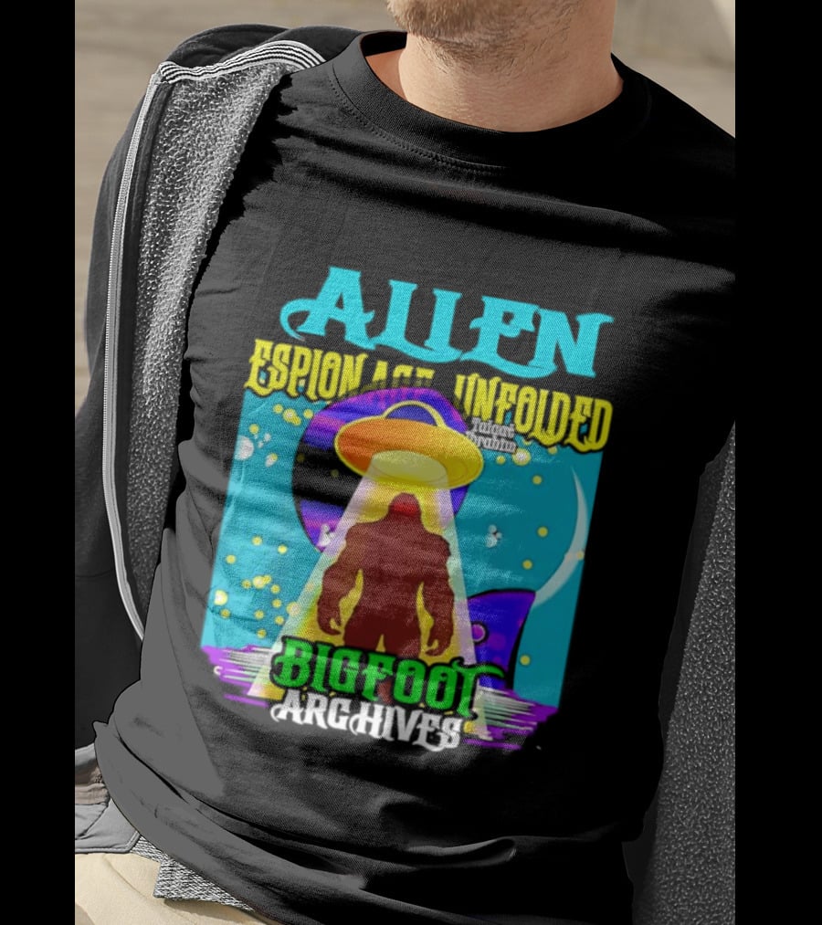 Alien Espionage Unfolded Bigfoot UFO Archives T-Shirt