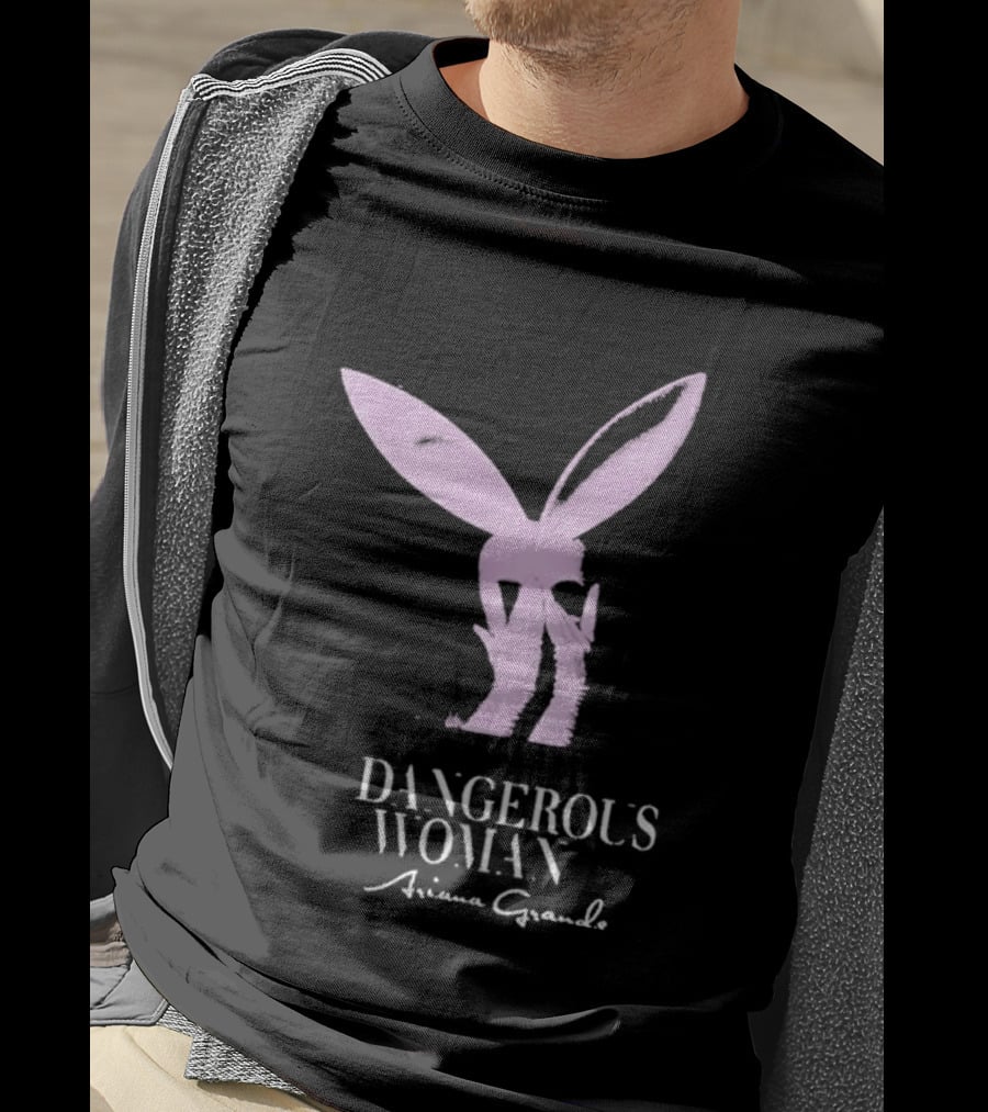 Ariana Grande Dangerous Woman Pink Bunny Ears T-Shirt