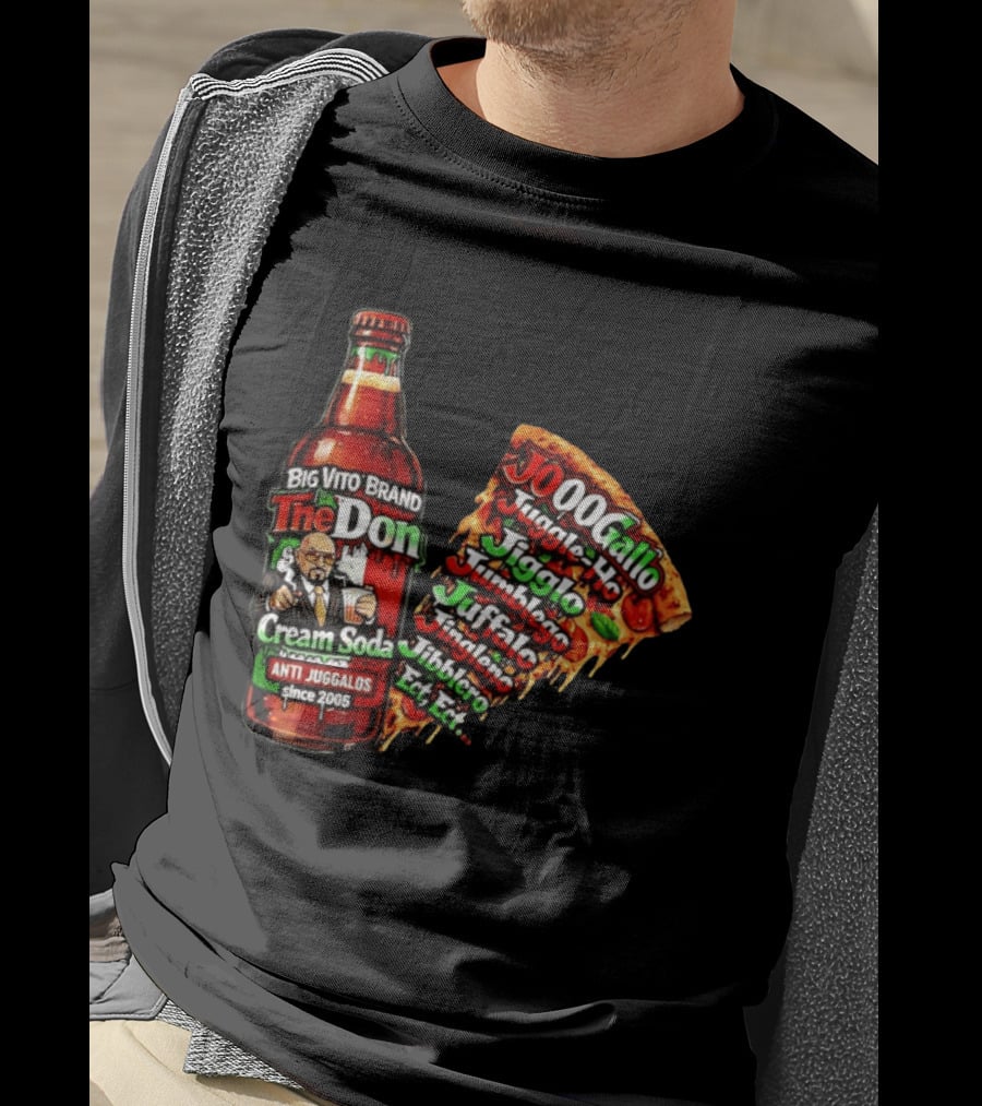 Big Vito Brand The Don Cream Soda Anti Juggalos Juggle Ho Jiggle Ho Pizza Slice 2005 T-Shirt