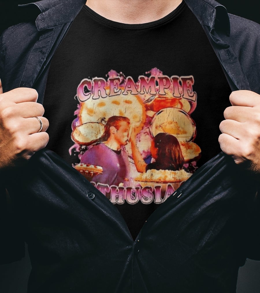 Creampie Enthusiast Dessert Fun Party Humor T-Shirt
