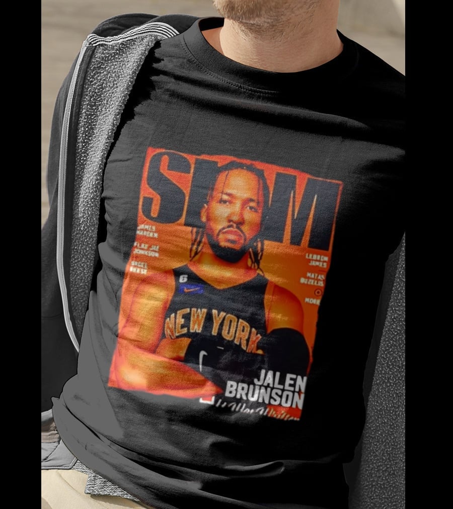 Slam Magazine New York Jalen Brunson Basketball T-Shirt