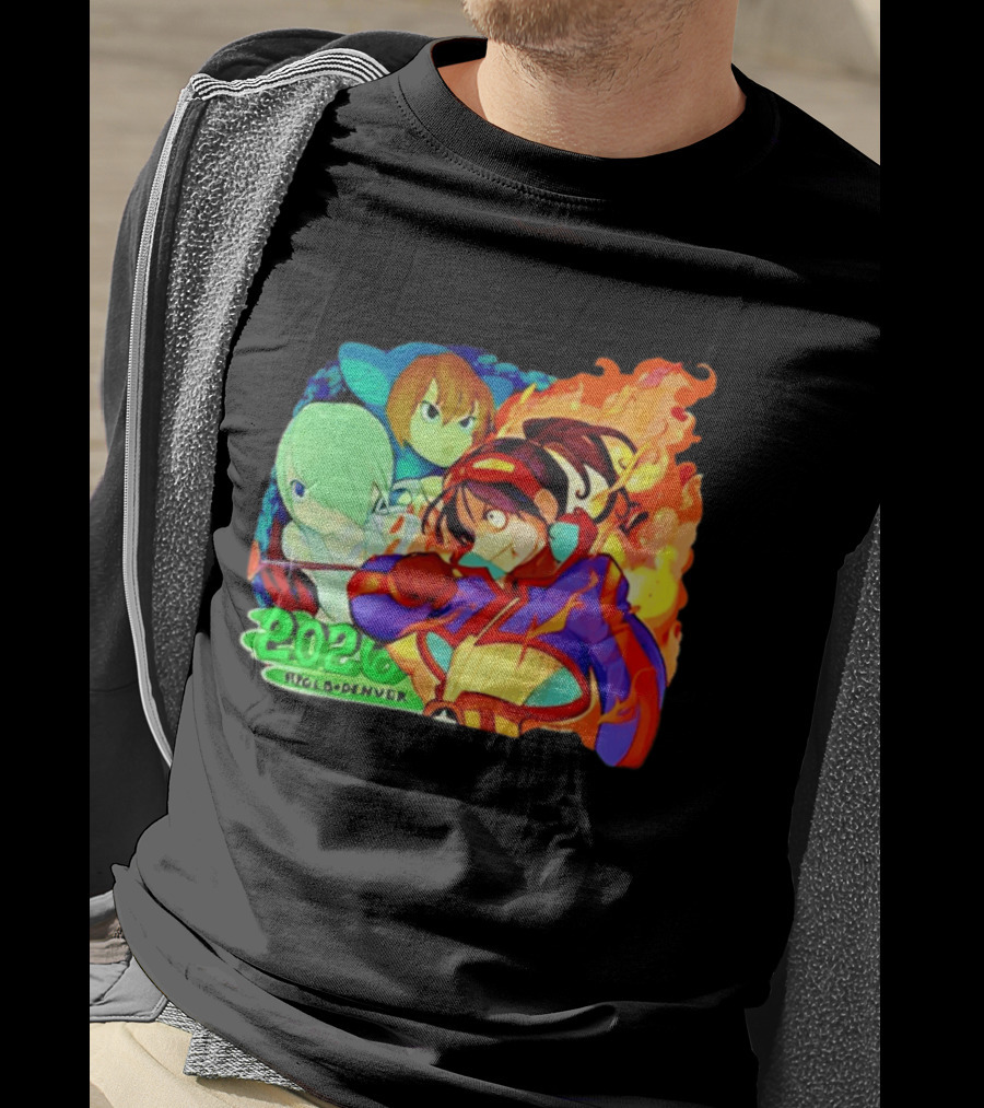Snake Dragon 2020 Anime Group Denver Flaming Warrior T-Shirt