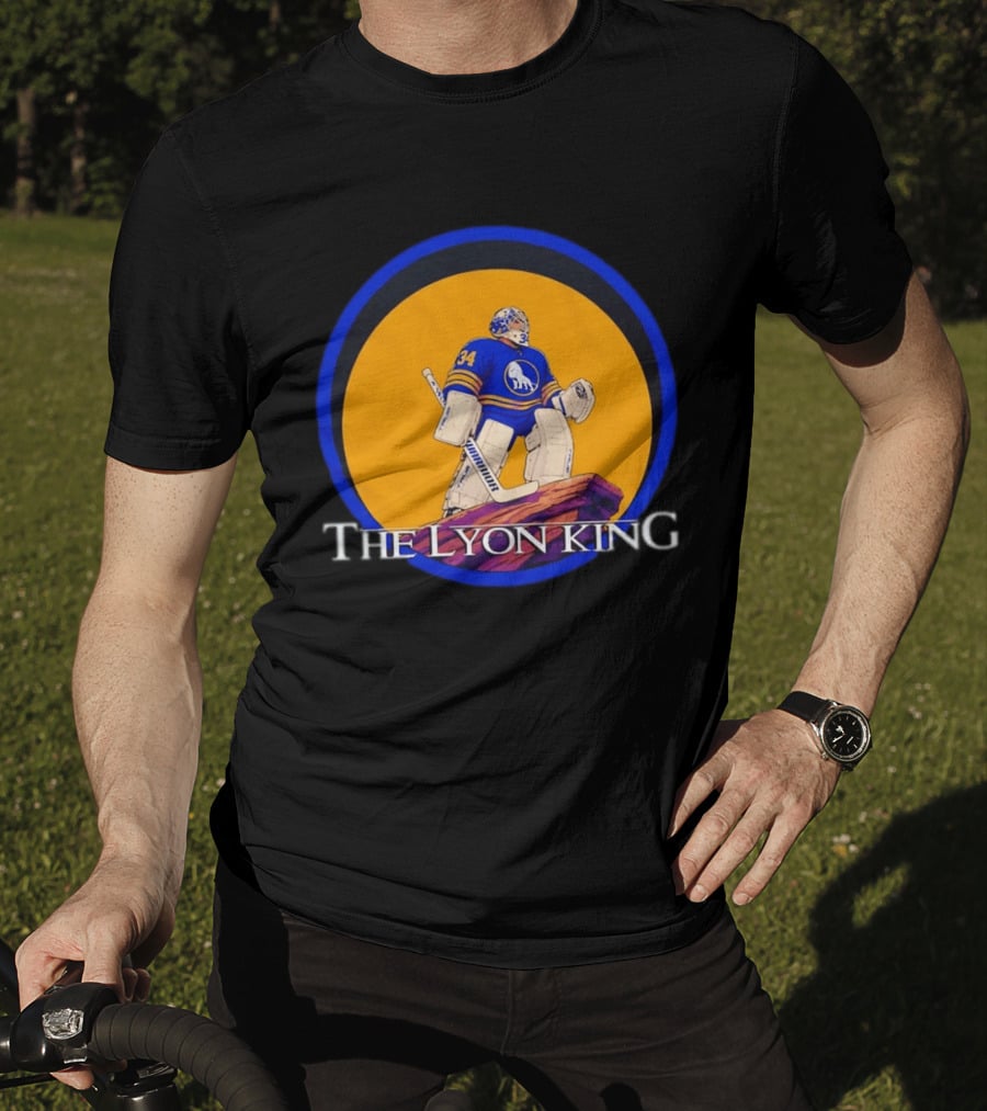 The Lyon King Buffalo Sabres Hockey Goalie 34 Lion Keeper T-Shirt