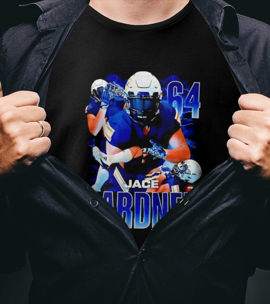 Jace Gardner 64 Football Lightning Sports T-Shirt