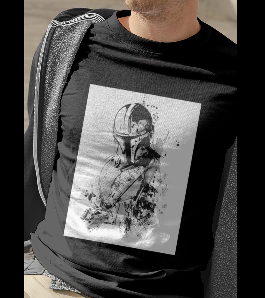 Star Wars The Mandalorian Din Djarin Bounty Hunter Beskar Armor Series T-Shirt