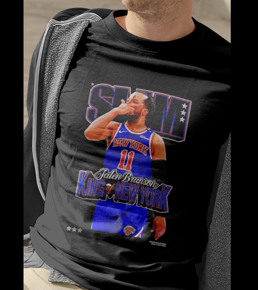 Jalen Brunson King Of New York Knicks NBA SLAM T-Shirt