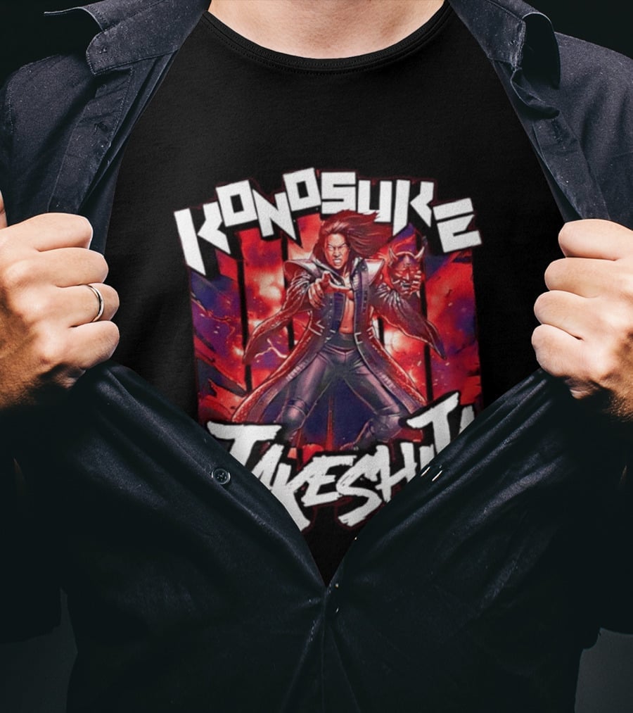 Konosuke Takeshita AEW All Elite Wrestling Comic Style Action T-Shirt