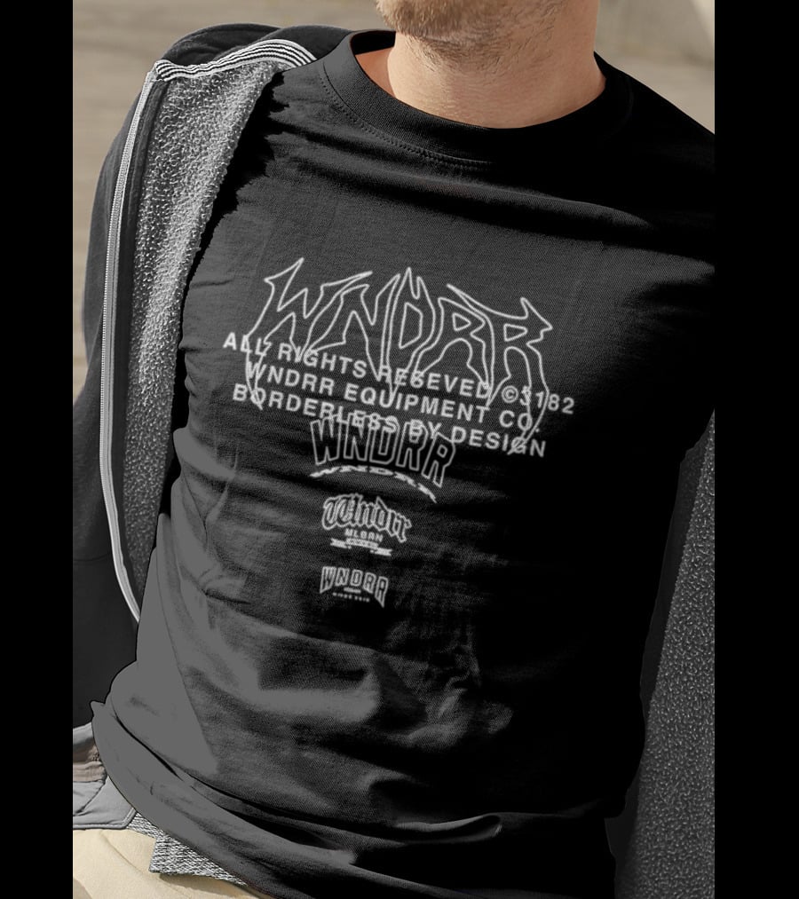 Wndrr Equipment Co Borderless Distorted 2022 Rights Reserved T-Shirt