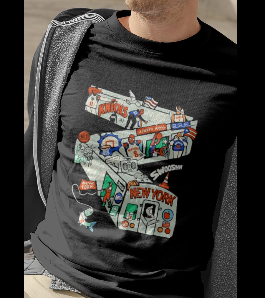 New York Knicks Subway Car Always Slamdunk Basketball City T-Shirt