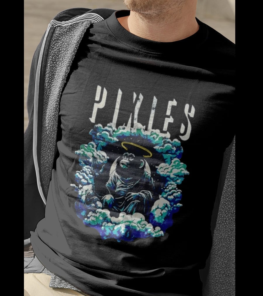 Pixies Haloed Chimp Surrounded By Clouds Vinyl Record T-Shirt