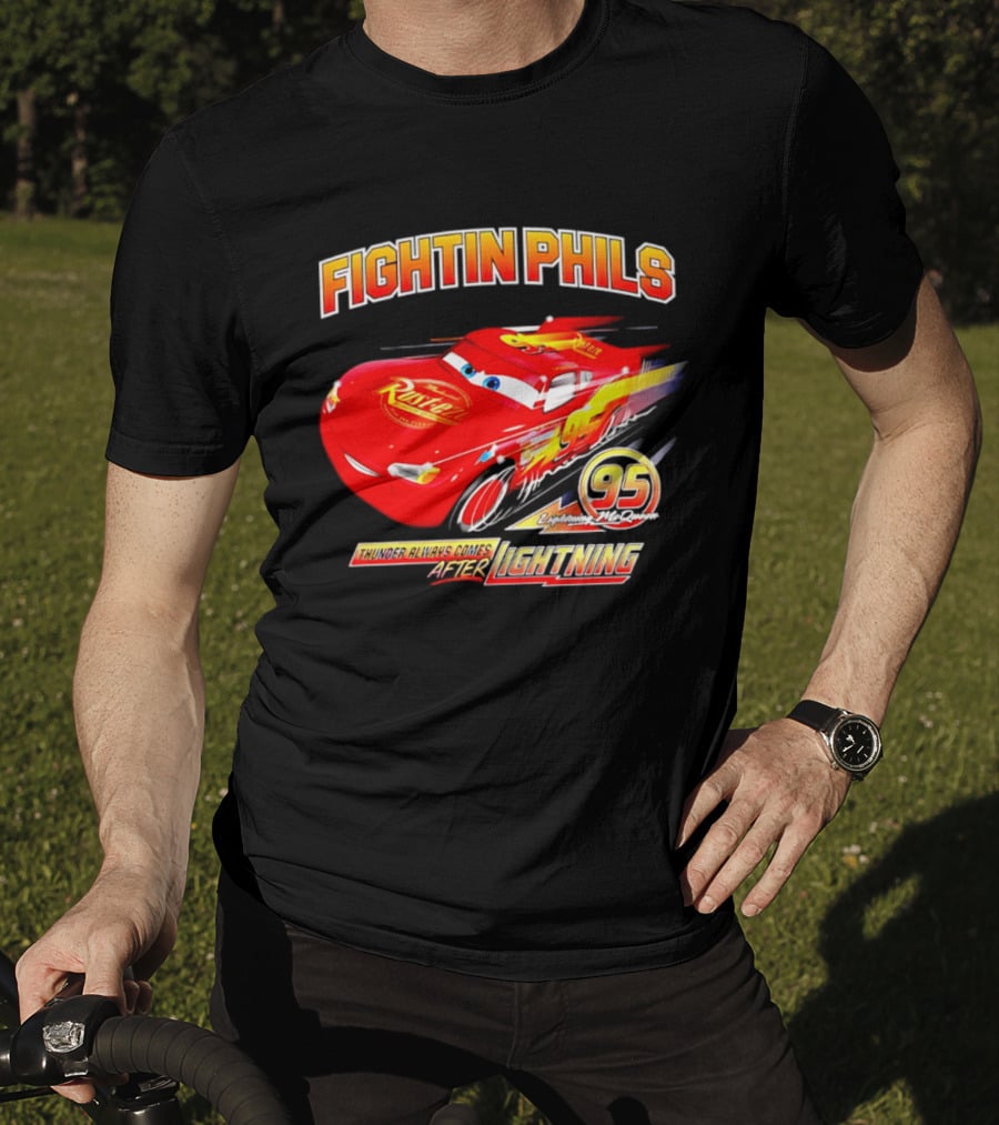 Fightin Phils OT Sports Cars Lightning McQueen Toddler 95 Rust Eze T-Shirt