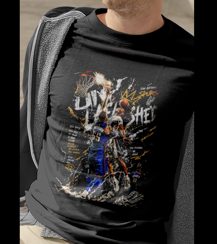San Antonio Spurs Vs OKC Thunder The Future Is Now Basketball Matchup Live Let Em Know T-Shirt