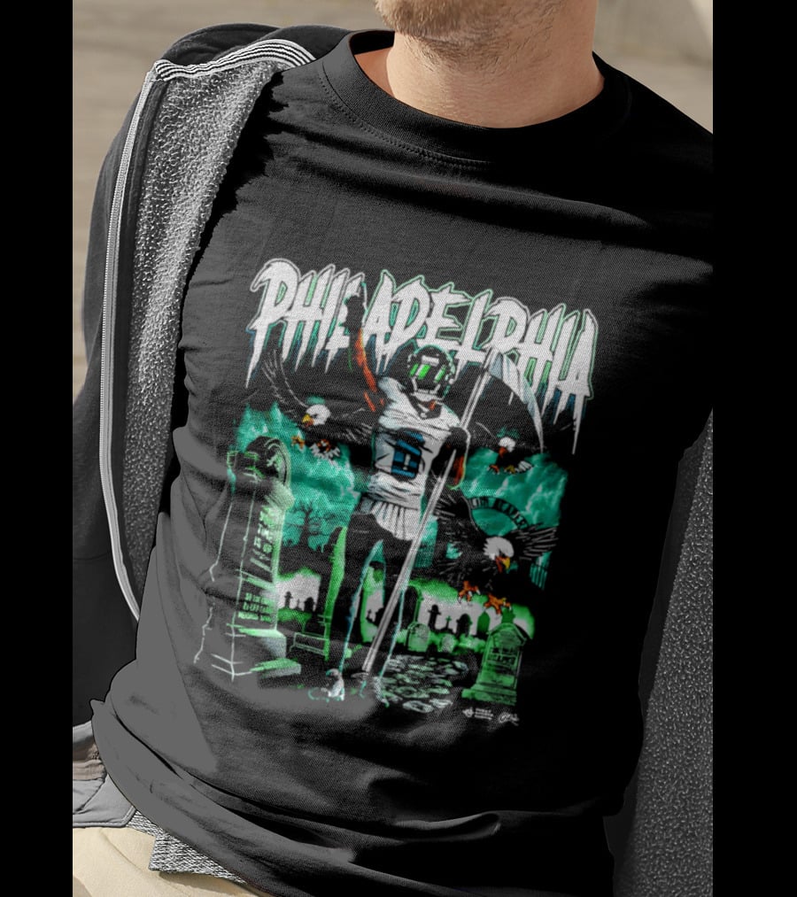 Philadelphia Eagles Smitty Graveyard Death Eagle T-Shirt
