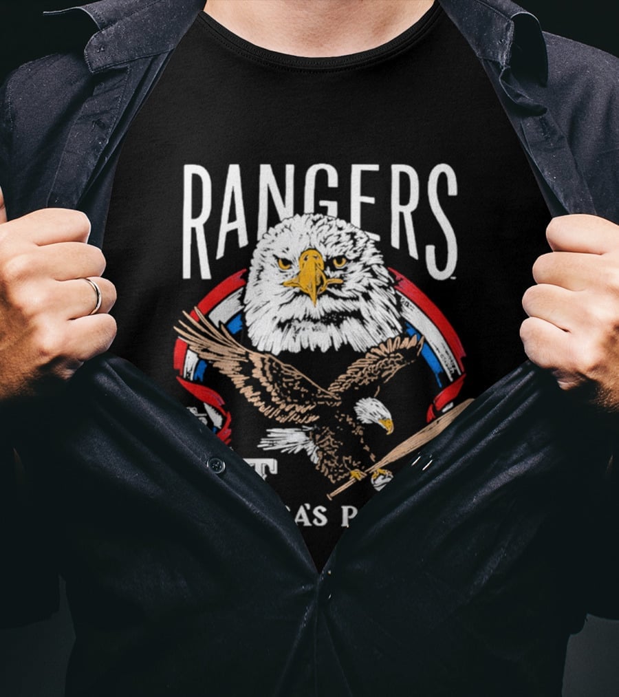 Rangers Eagle Baseball America's Pastime 250th Tri Blend T-Shirt