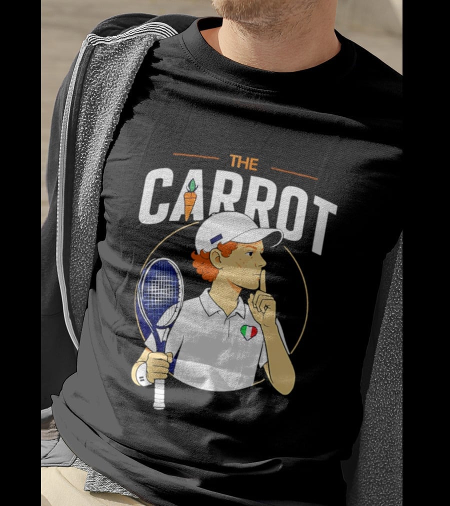 The Carrot Tennis Player Italian Flag T-Shirt