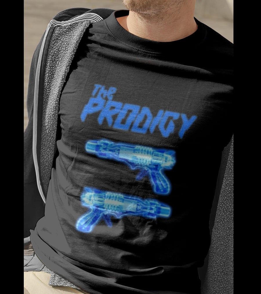 The Prodigy Raygun X Ray 26 Tour Blue Neon Guns T-Shirt
