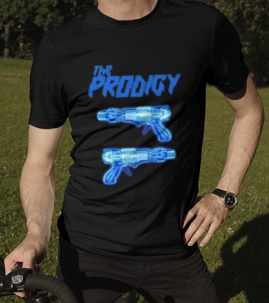 The Prodigy Raygun X Ray 26 Tour Blue Neon Guns T-Shirt