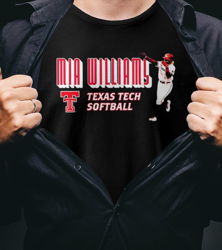 Mia Williams Texas Tech Softball Player Red Raiders T T-Shirt