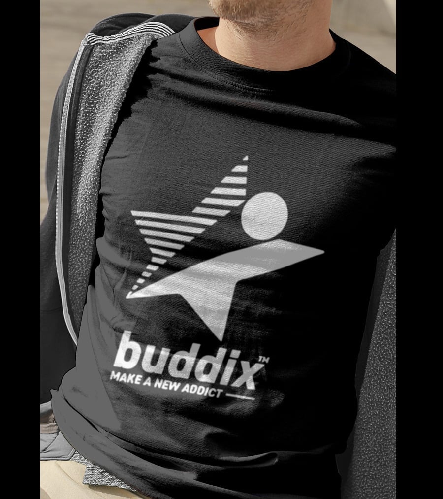 Buddix Make A New Addict Star And Sphere T-Shirt