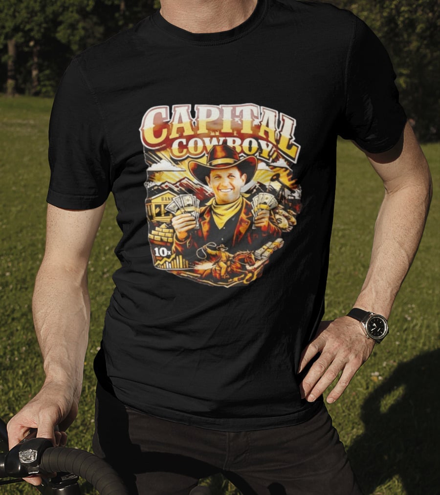 Capital Cowboy Bank Cash 10x Cowboy Hat T-Shirt