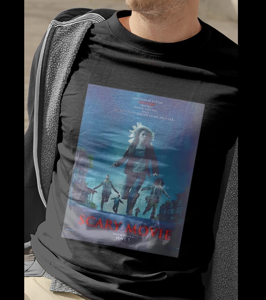 Scary Movie Tripped While Texting Last Year At 2:17 AM T-Shirt