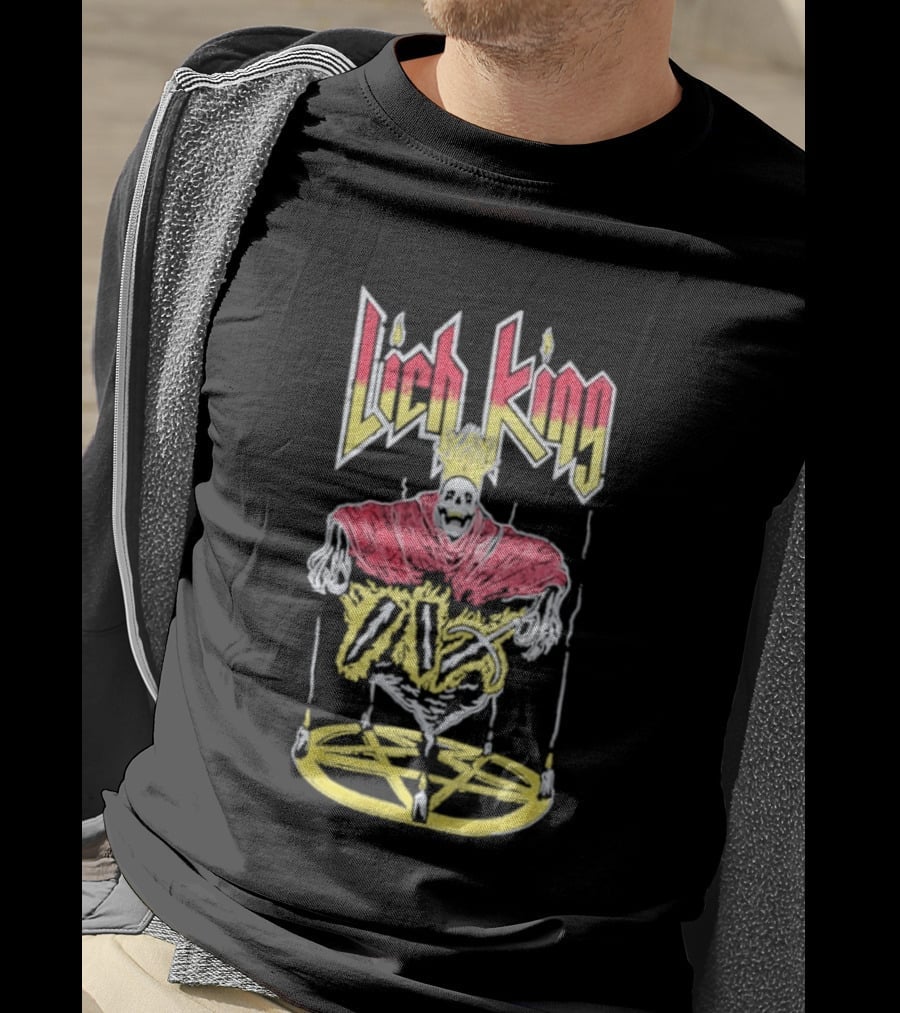 Lich King Impericon Sabbath Pentagram Skull Crown T-Shirt