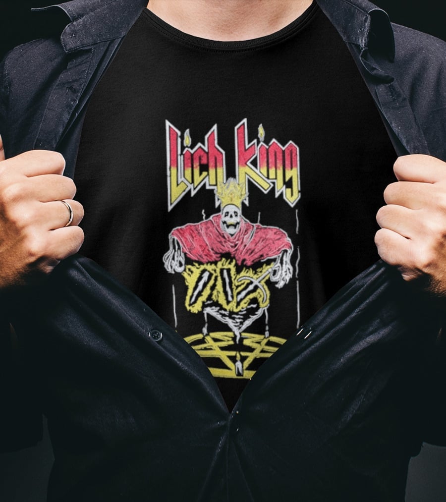 Lich King Impericon Sabbath Pentagram Skull Crown T-Shirt
