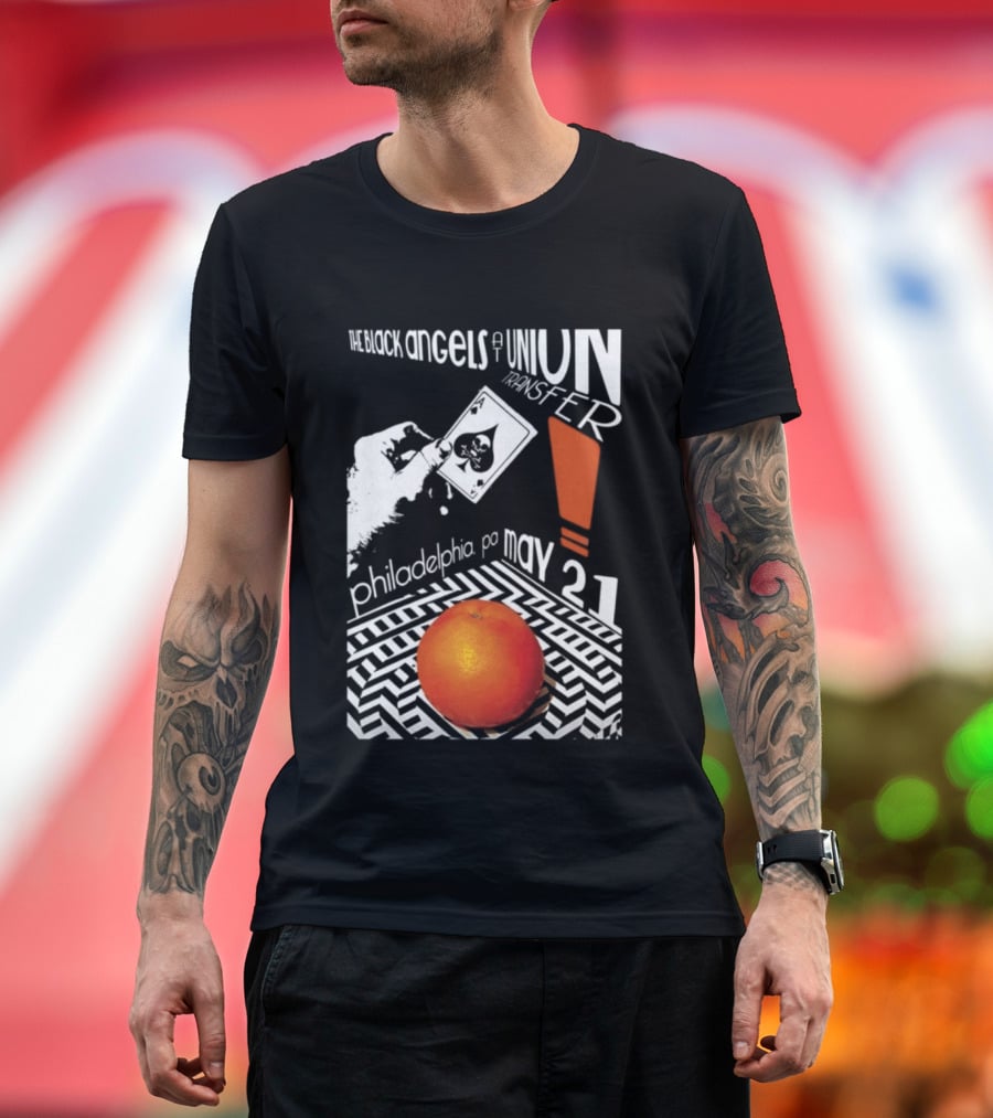 The Black Angels Union Transfer Philadelphia PA May 21 Orange T-Shirt