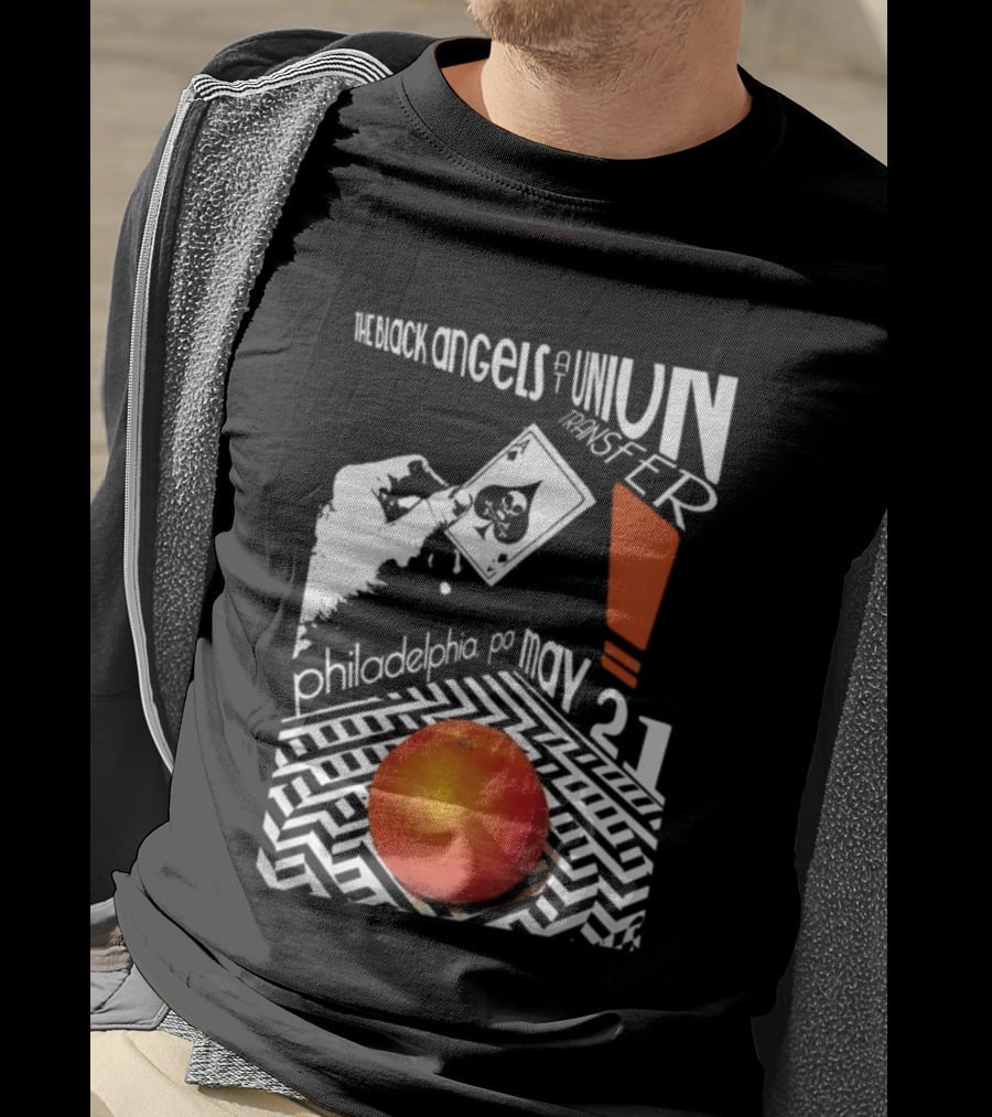 The Black Angels Union Transfer Philadelphia PA May 21 Orange T-Shirt