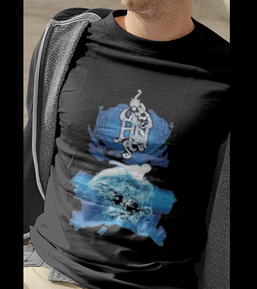 The Hu Hun Album HN Iconic Blue Artistic Wave T-Shirt