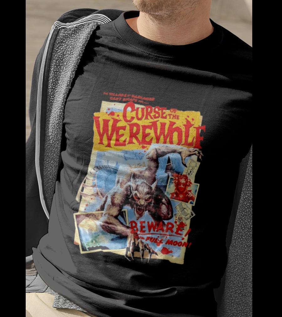 Curse Of The Werewolf Beware Full Moon Monster Attack T-Shirt