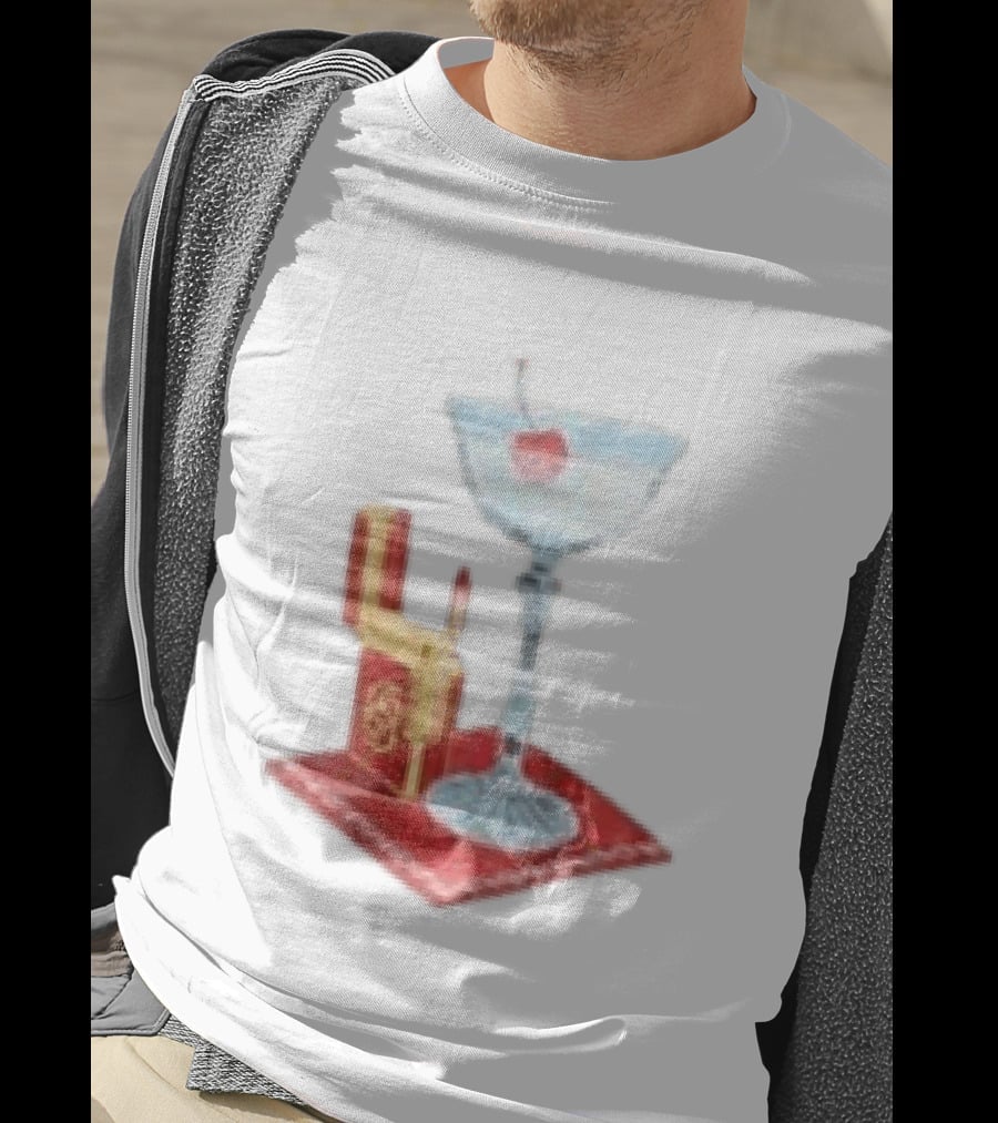 Adrien Rabiot Drole De Monsieur Martini Cocktail With Lighter T-Shirt