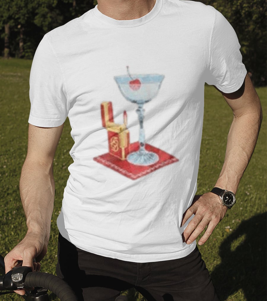 Adrien Rabiot Drole De Monsieur Martini Cocktail With Lighter T-Shirt