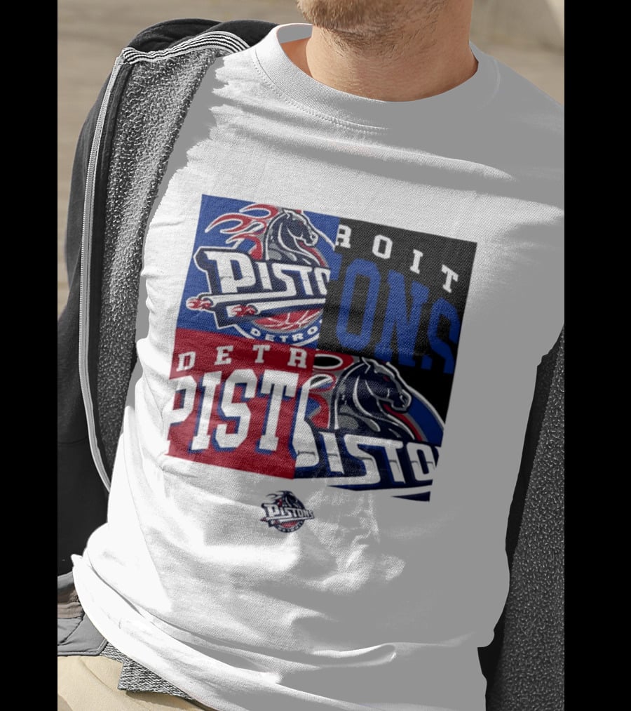 Detroit Pistons NBA Mashup Basketball Sports T-Shirt