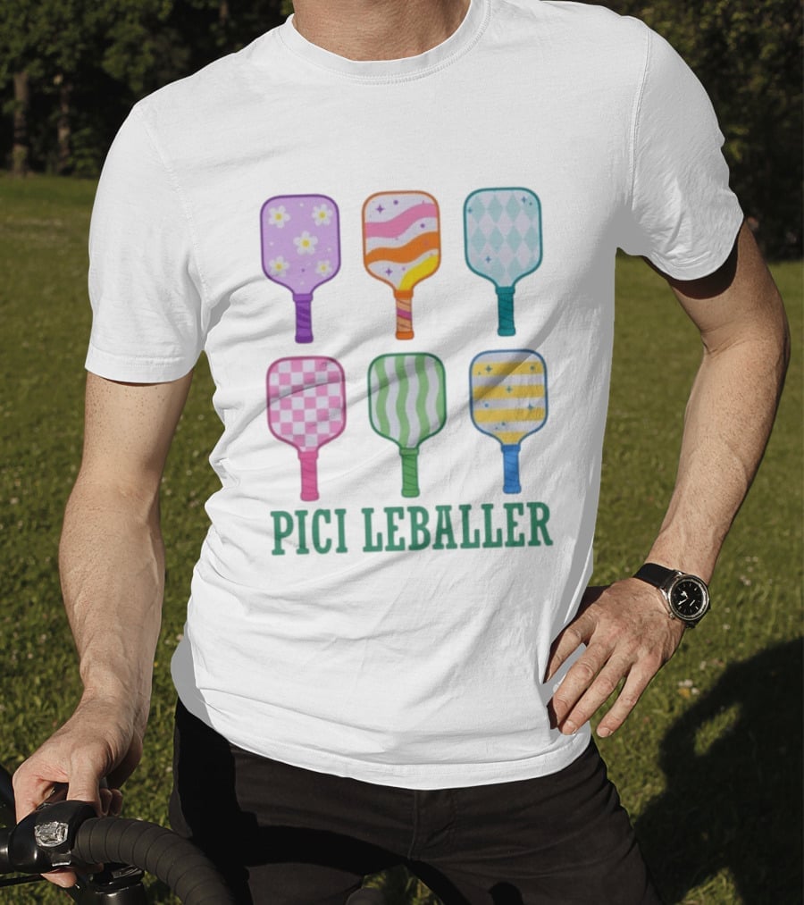 Colorful Pickleball Paddles PICI LEBALLER T-Shirt