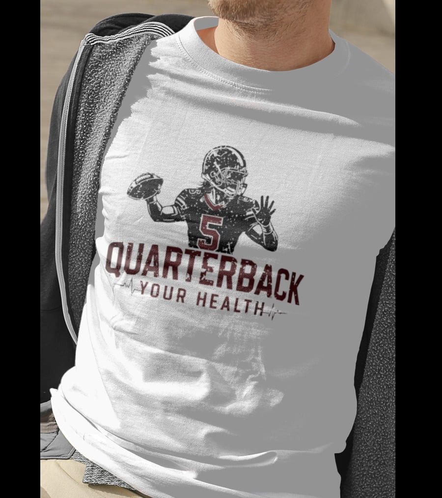 Quarterback Your Health Football Wellness Fitness 5 T-Shirt