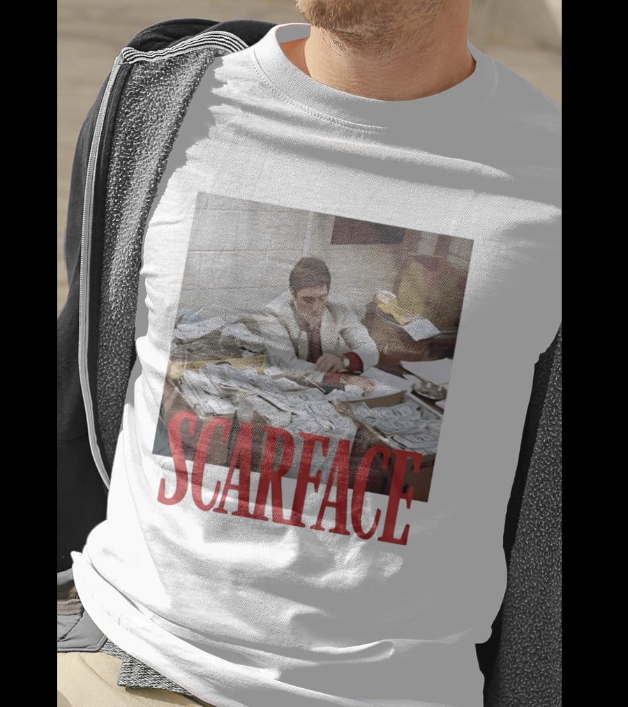 Scarface Tony Montana Al Pacino Money Scene T-Shirt