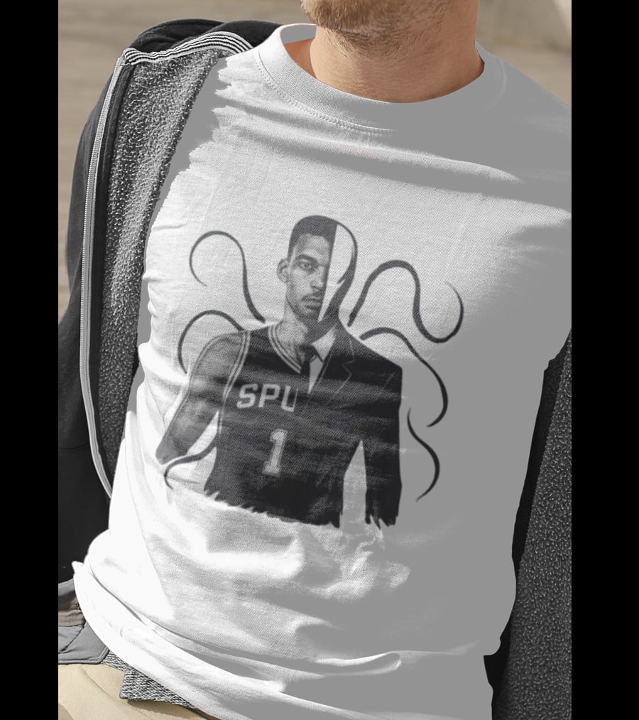 Victor Wembanyama Spurs Slenderman Crossover Alien T-Shirt