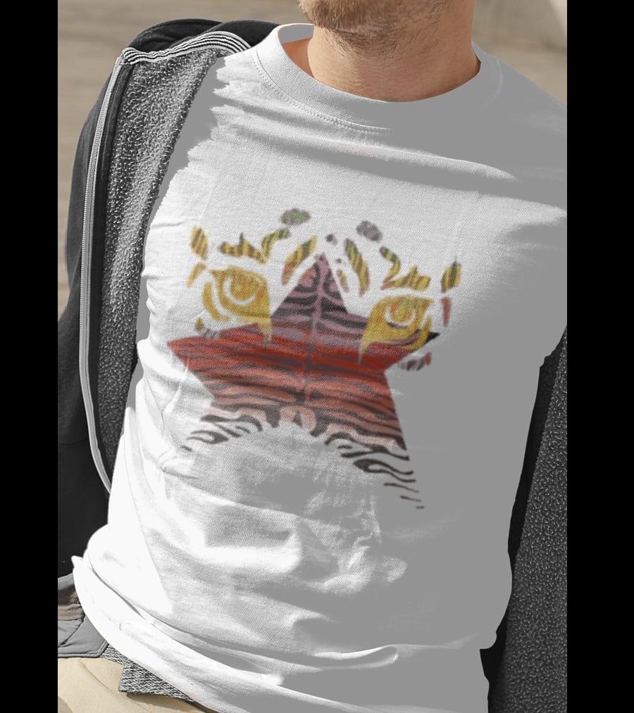 Bodega Beautiful Animal Star Stripes And Flames T-Shirt