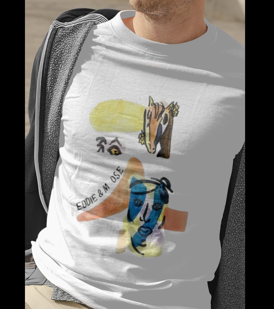 Eddie And Moose Horse Head Face Eye Shape Abstract Eddie And M CSE T-Shirt