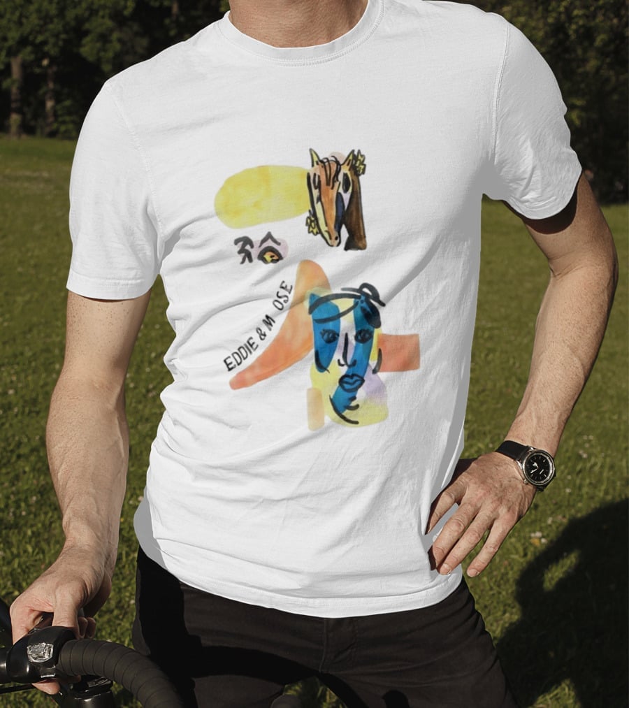 Eddie And Moose Horse Head Face Eye Shape Abstract Eddie And M CSE T-Shirt