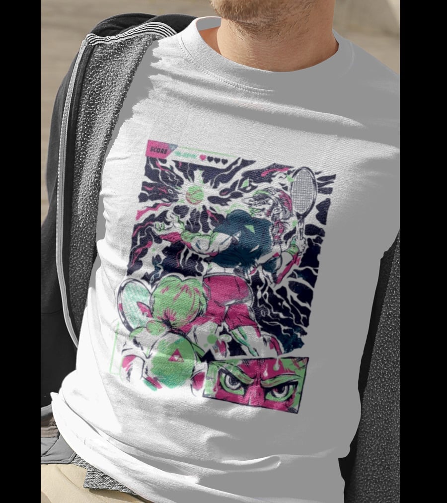 Link Zelda Legend Of Zelda Monster Goblin Arcade Tennis Game Competition Score 40 Love T-Shirt