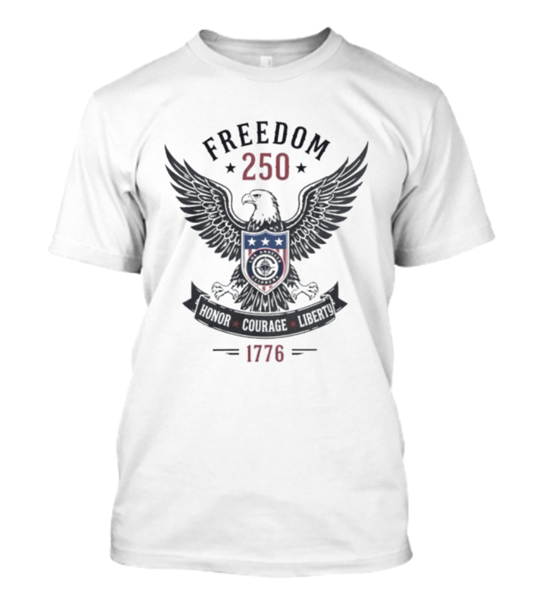 Freedom 250 Bald Eagle Honor Courage Liberty 1778 T-Shirt