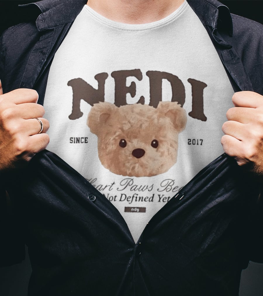 NEDI Since 2017 Heart Paws Bear Not Defined Yet NDY T-Shirt