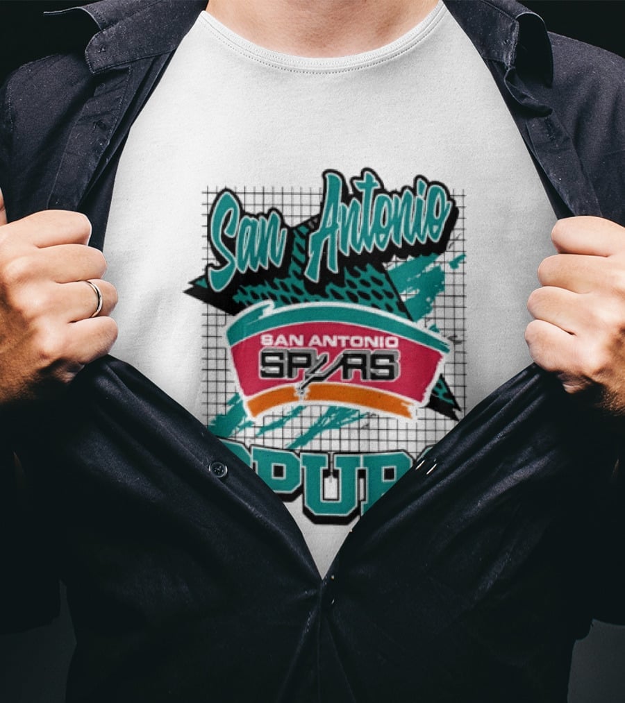 San Antonio Spurs NBA Retro Style San Antonio Spurs Memphis Spurs T-Shirt