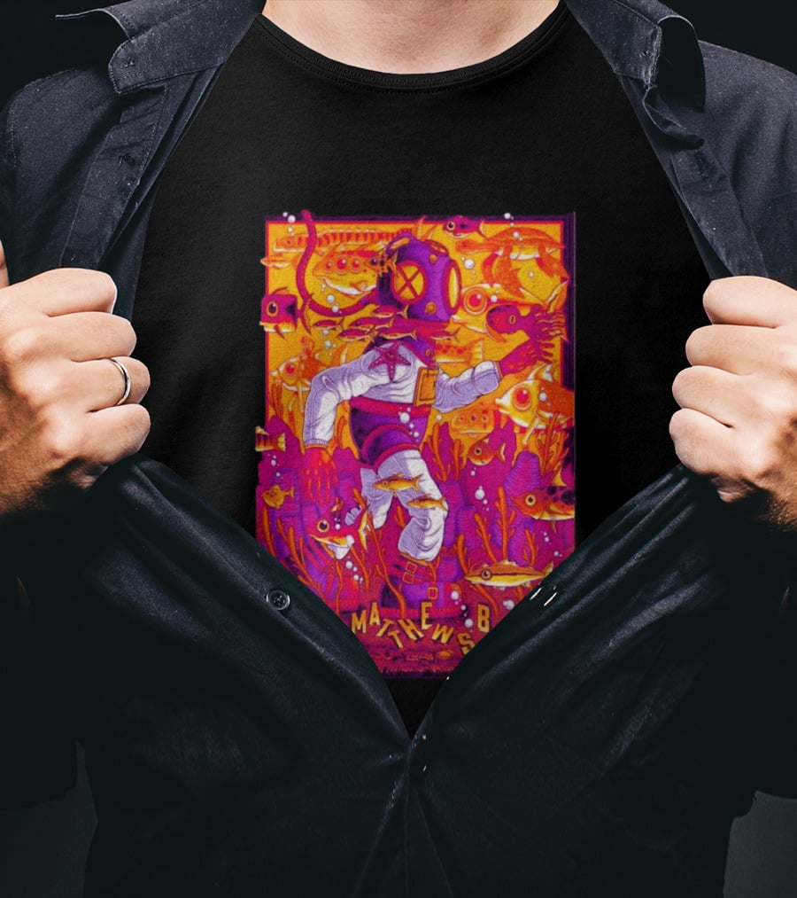 Dave Matthews Band Diver Illustration May 30 2026 ITHINK Financial Amphitheatre West Palm Beach FL T-Shirt