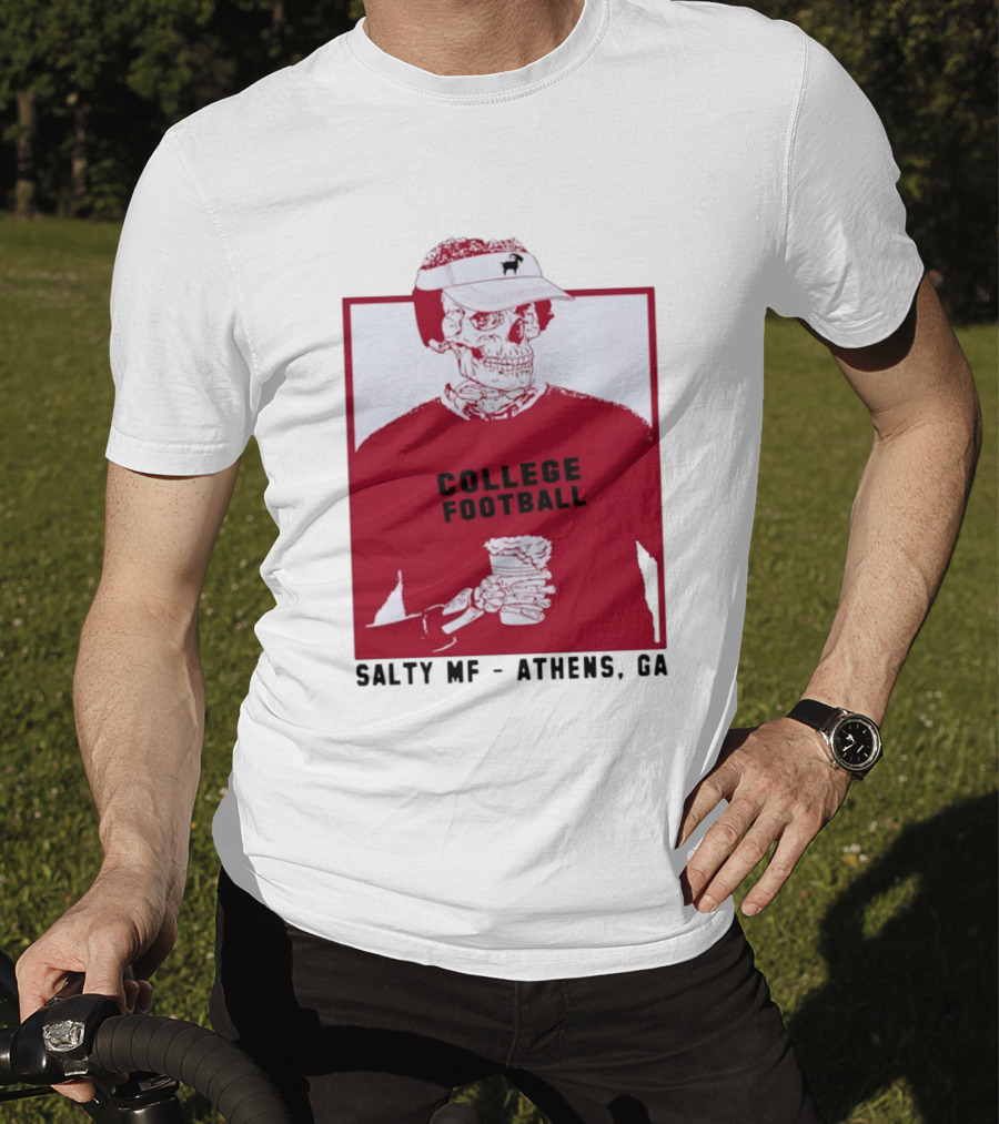 Skeleton College Football Athens Georgia Salty MF Gameday T-Shirt