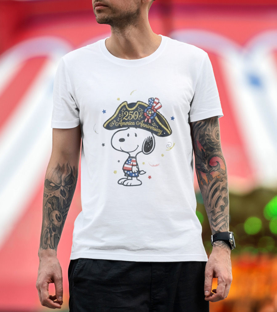 Snoopy 250 America Anniversary Independence Day T-Shirt