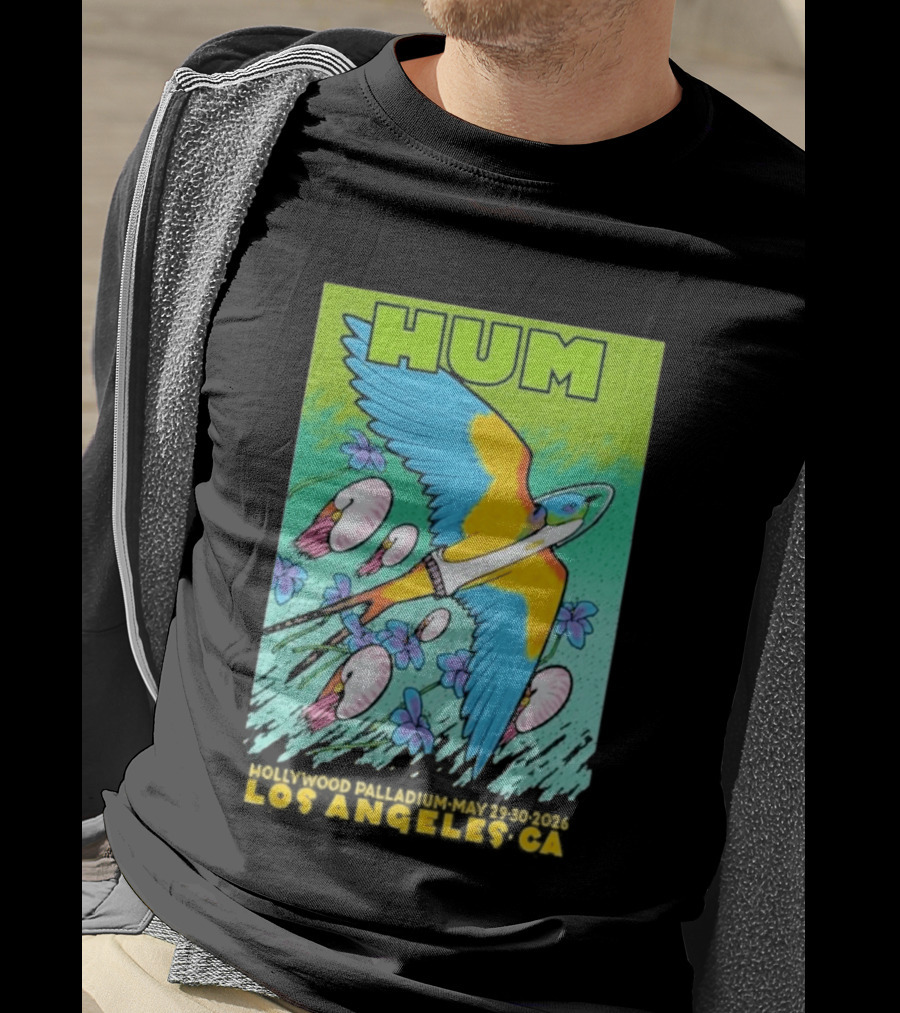 Hum Los Angeles May 29 + 30 2026 CA Vibrant Bird And Flowers T-Shirt
