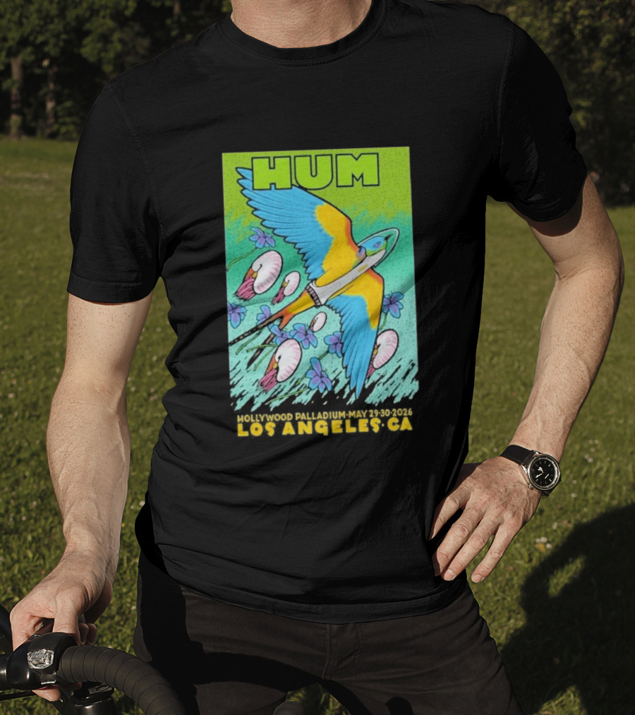Hum Los Angeles May 29 + 30 2026 CA Vibrant Bird And Flowers T-Shirt